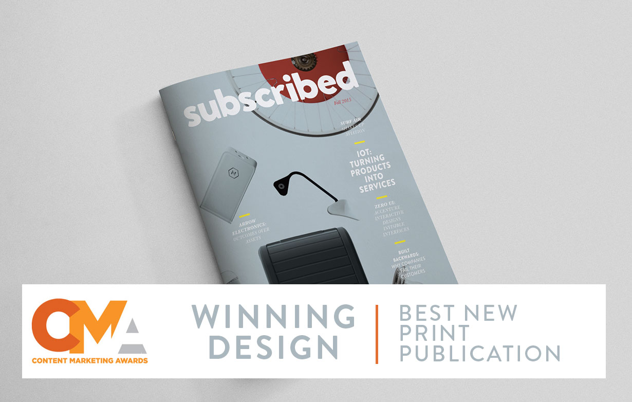 Zuora’s Subscribed Magazine Wins Prestigious 2016 Content Marketing Award