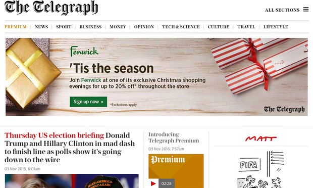 Telegraph Axes Metered Paywall and Launches Premium Subscription Service