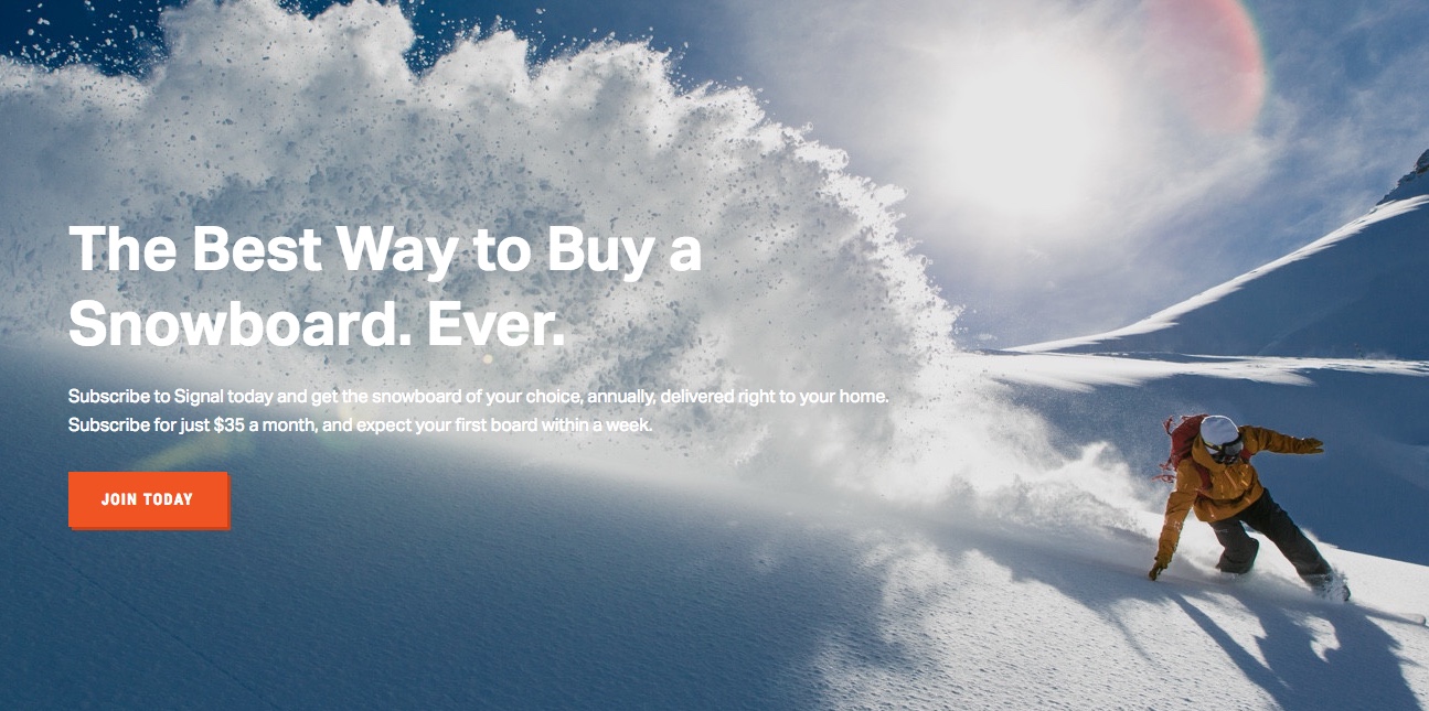 Signal Snowboards Launches the World's First Snowboard Subscription