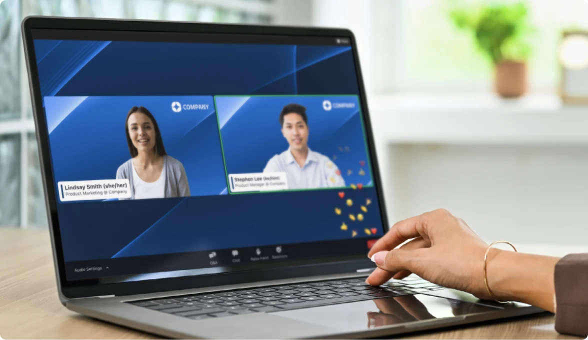 Image of someone watching a webinar via zoom