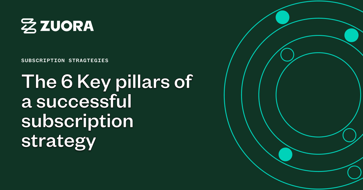 The 6 Key pillars of a successful subscription strategy Zuora