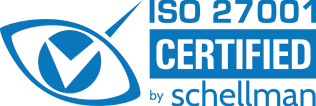 Iso 27001 certified logo by schellman.