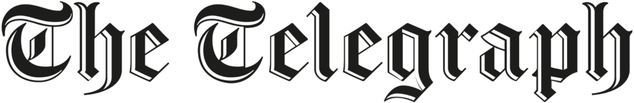 The Telegraph logo in a black letter script font on a transparent background.