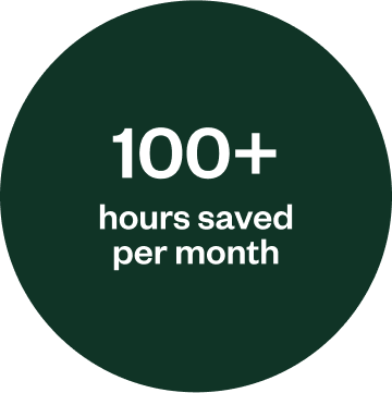 Visual showing Hudl saved over 100 hours per month using Zuora Billing and Platform.