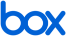 Blue logo of the word "box" in lowercase letters on a white background.
