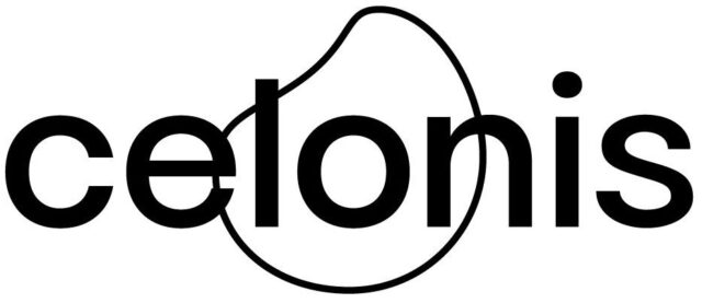 The word "celonis" in bold lowercase letters, with a thin, irregular oval line encircling the "l" and "o.