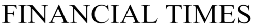 The words "FINANCIAL TIMES" are displayed in bold, uppercase, serif font with black letters on a transparent background.