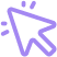 A purple computer mouse cursor icon with three lines around it suggesting movement or clicking.