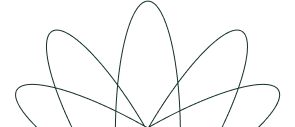 Pixelated outline of a five-pointed leaf, resembling a simplified cannabis or maple leaf, in dark green on a transparent background.
