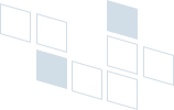 A group of eight rectangular boxes arranged in two rows, with two boxes shaded in blue and the rest in white, forming a staggered pattern.